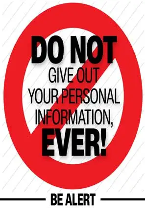 Do not give any personal information